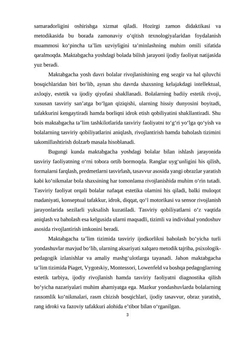 Maktabgacha yoshdagi bolalarni tasviriy qobiliyatlarini rivojlanganlik darajasini aniqlash uslublari 3