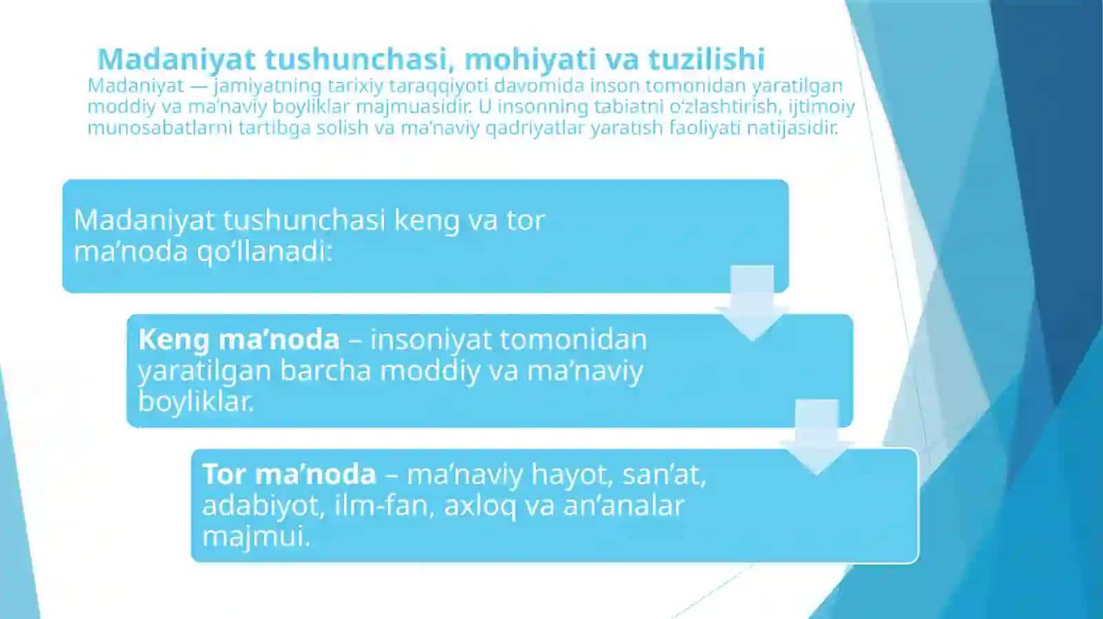 Madaniyat rivojining asosiy bosqichlari va qonuniyatlari 3