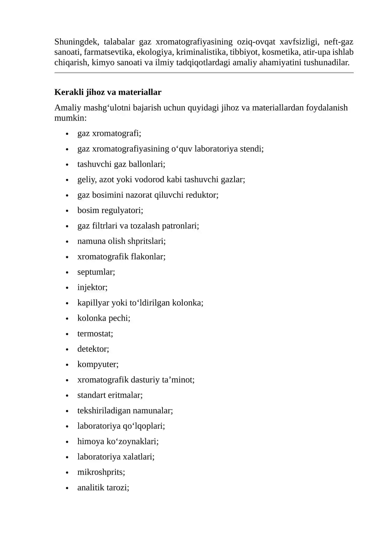 Gaz xromatografi ishlash prinsiplari 3
