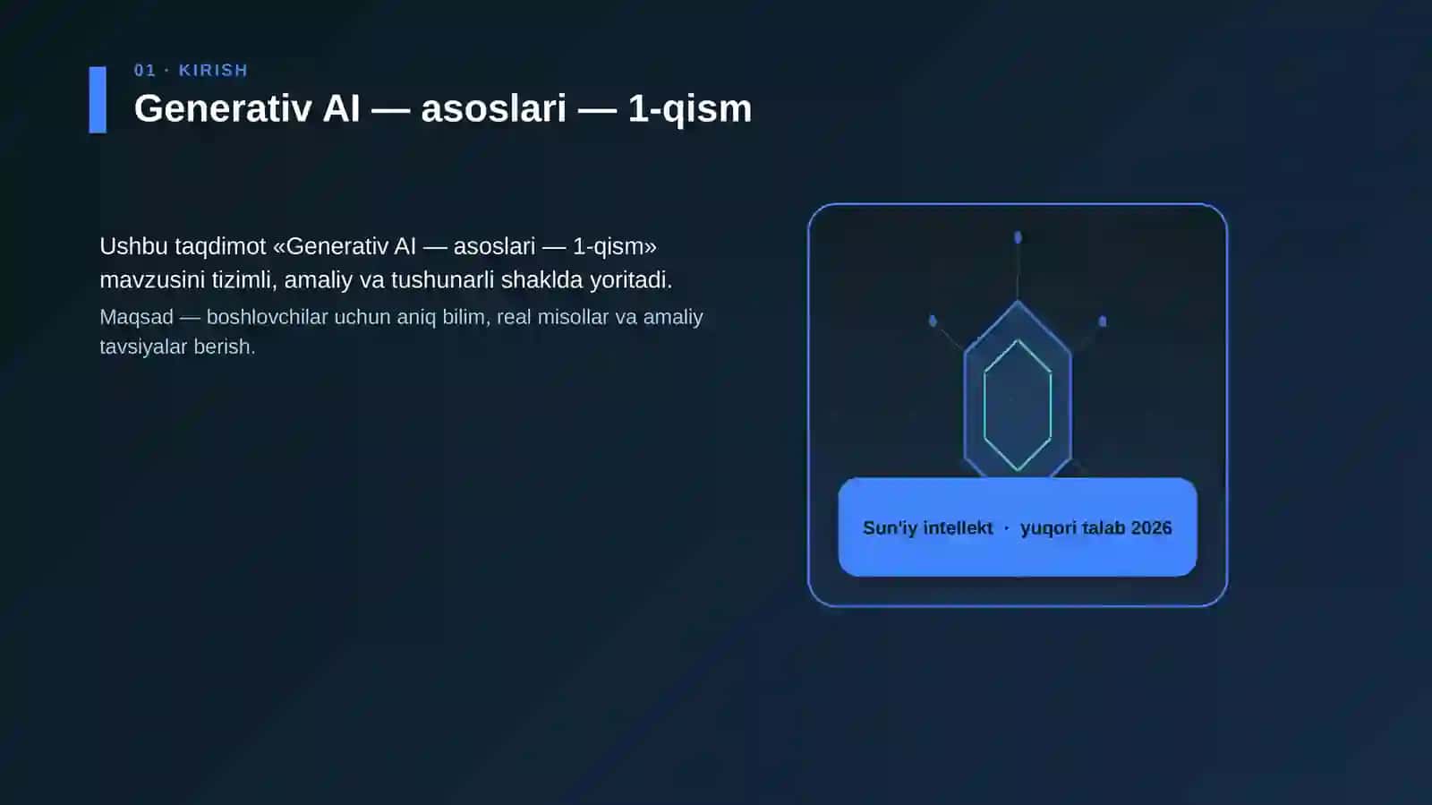 Generativ AI — asoslari — 1-qism 3