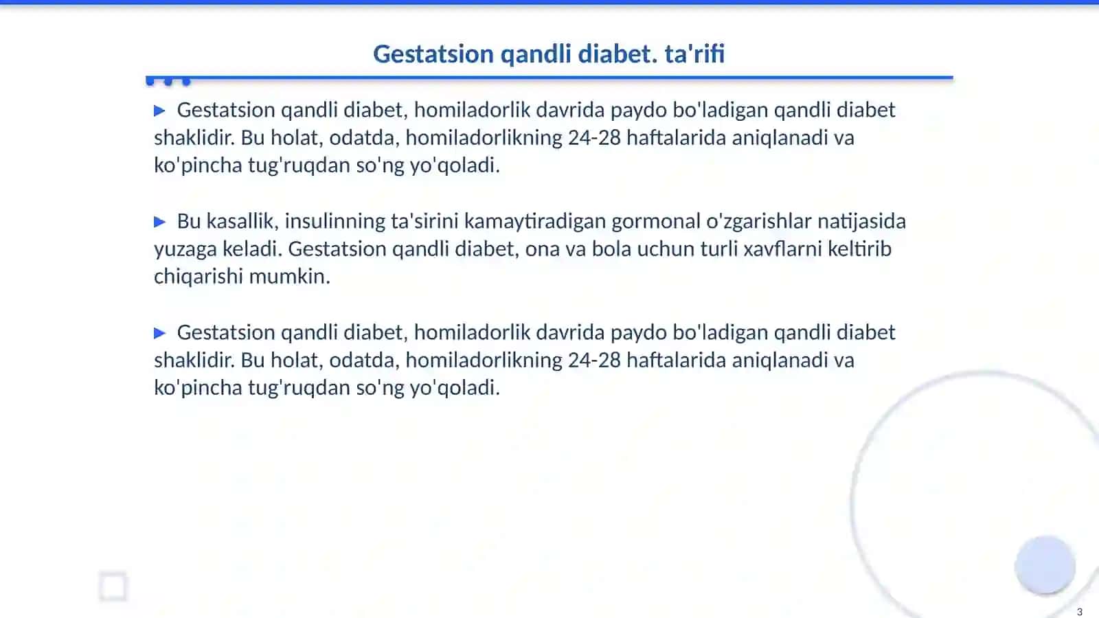 Gestatsion qandli diabet 3