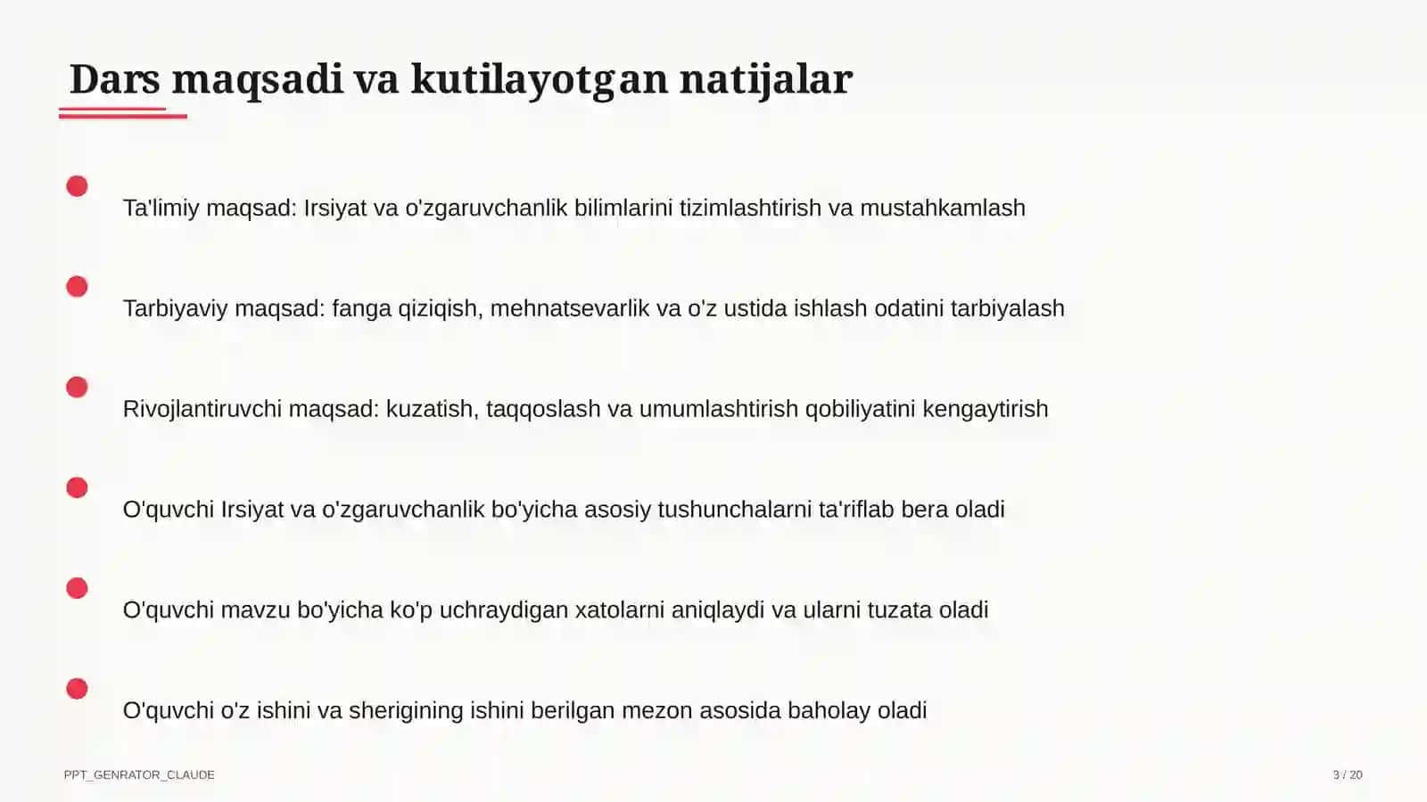 Irsiyat va o'zgaruvchanlik (9-sinf) 3