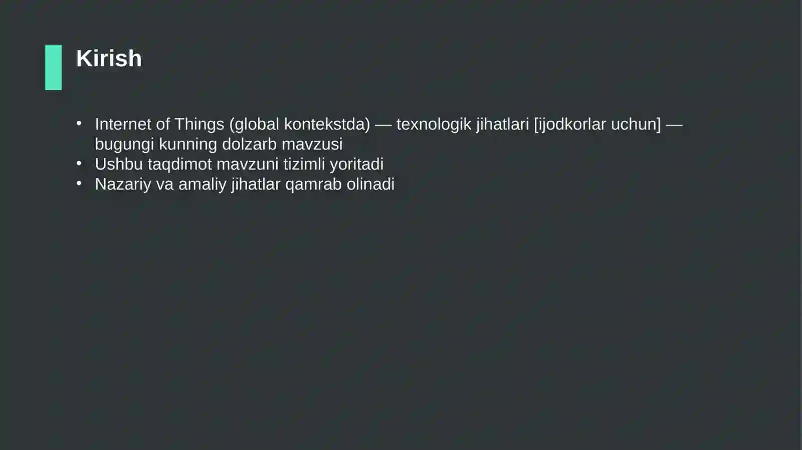Internet of Things (global kontekstda) — texnologik jihatlari [ijodkorlar uchun] 3