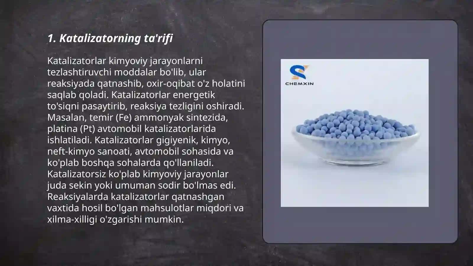 Katalizatorlar va ularning sinflanishi 3