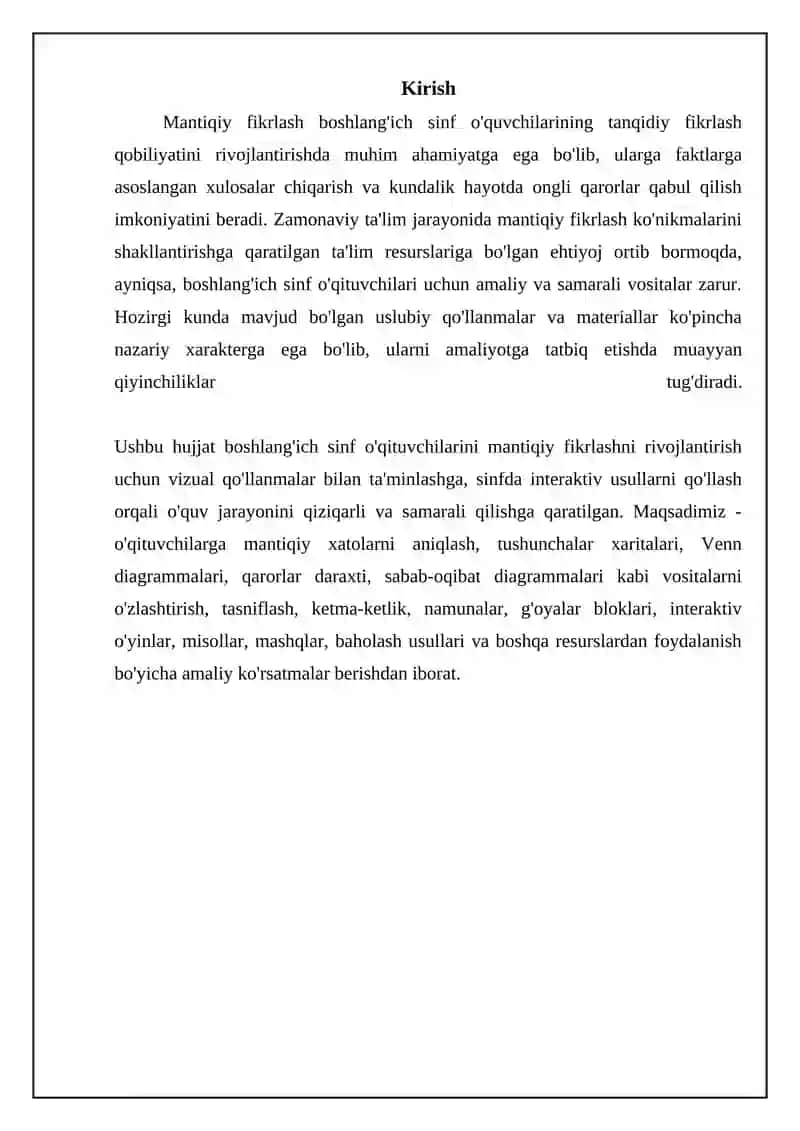 Mantiqiy fikrlash uchun vizual qo'llanmalar: Asosiy tushunchalar va vositalar 3