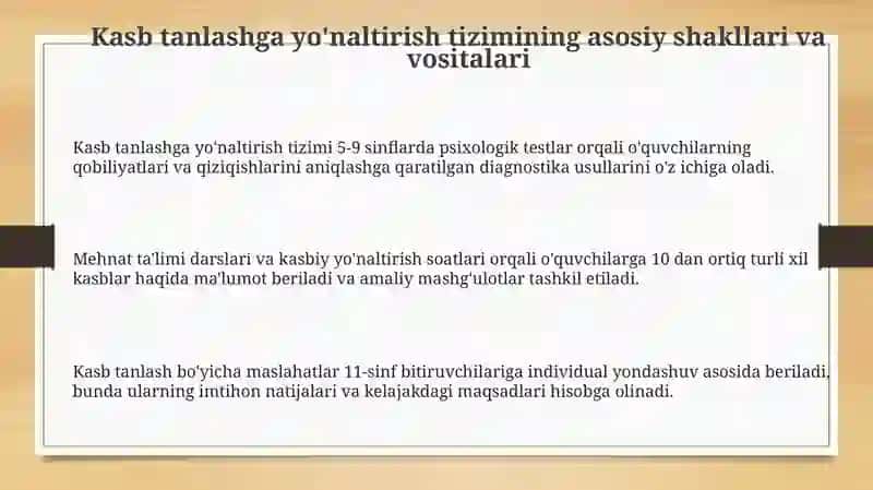Kasbhunarga qiziqishni shakllantirish shakllari va vositalari 3