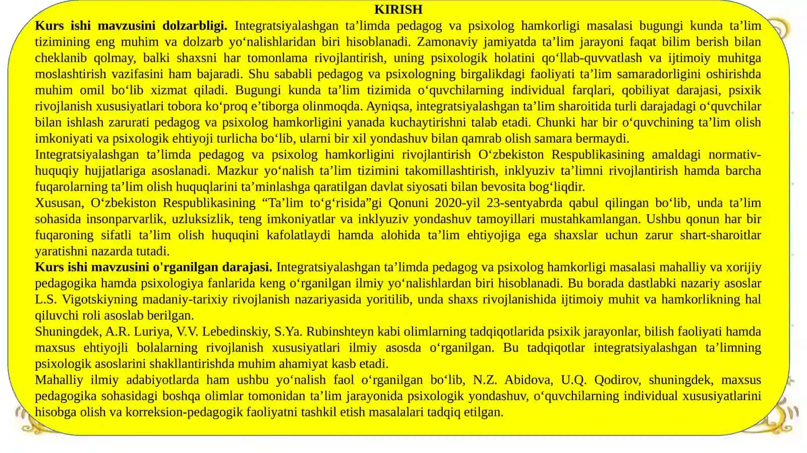 INTEGRATSIYALASHGAN TA`LIMDA PEDAGOG VA PSIXOLOG HAMKORLIGI 3