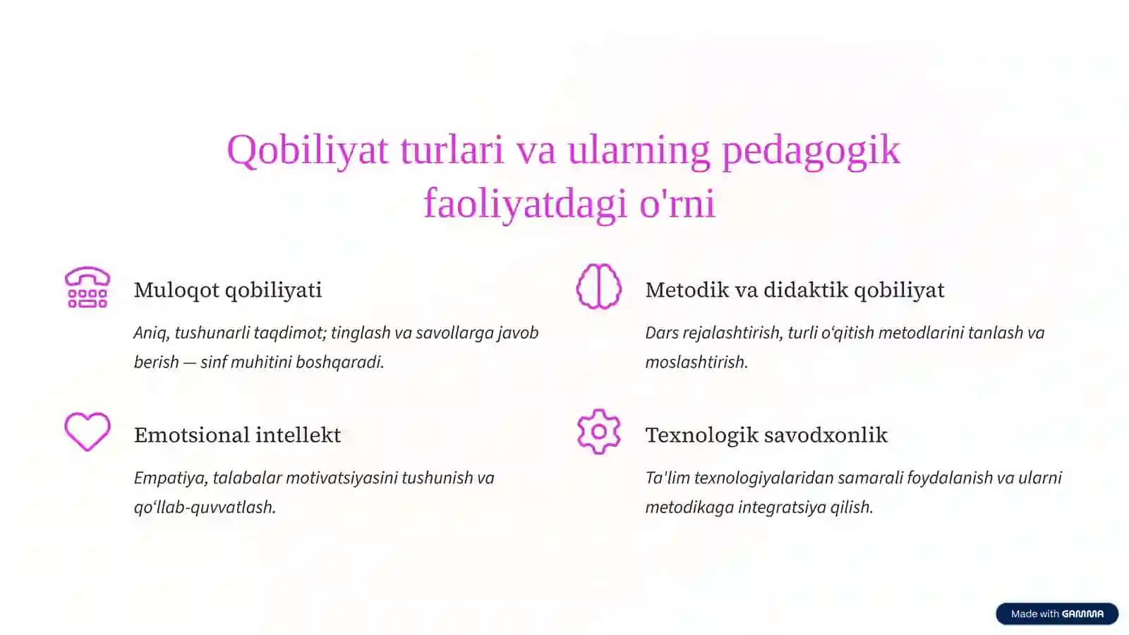 Pedagogik qobiliyatni shakllantirish yo‘llari 3