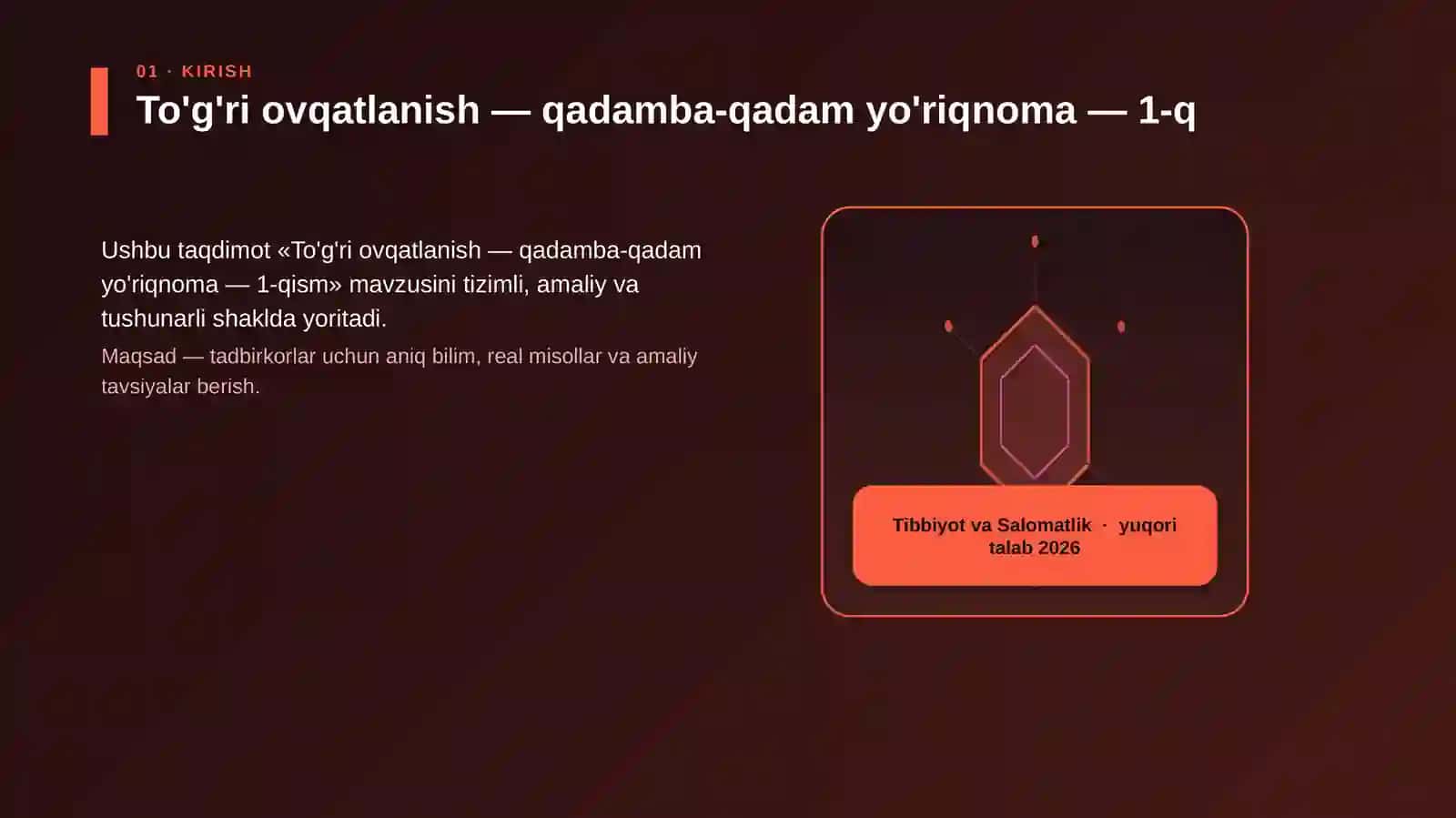 To'g'ri ovqatlanish — qadamba-qadam yo'riqnoma — 1-qism 3