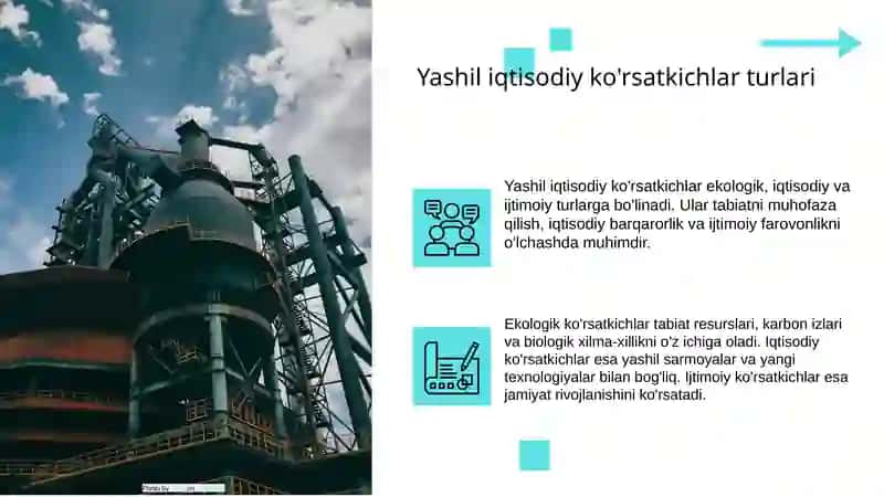 Yashil iqtisodni tavsiflovchi ko'rsatkichlar mohiyati 3