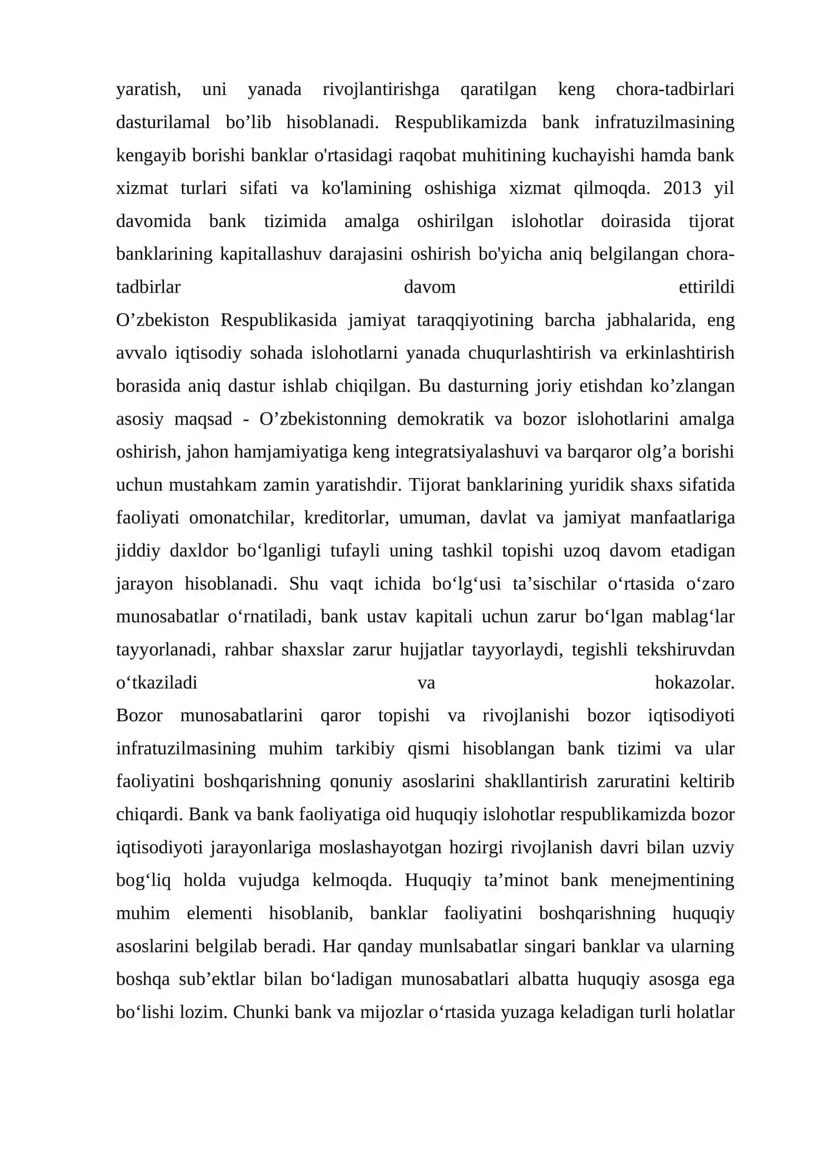 Tijorat banklarining moliya bozoridagi ro’lini oshirish masalalari 3