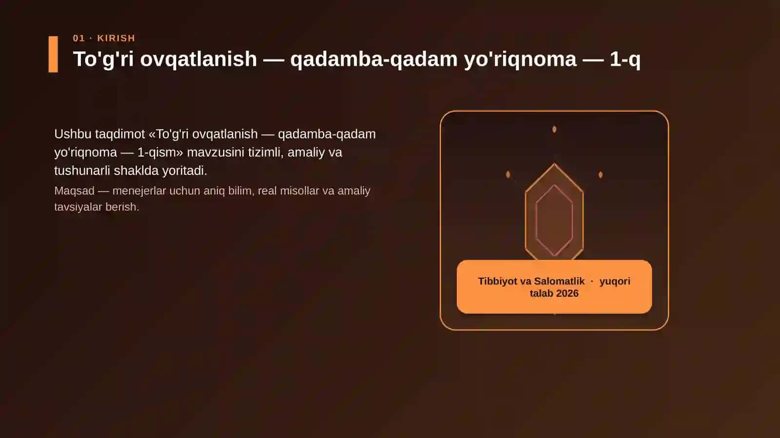To'g'ri ovqatlanish — qadamba-qadam yo'riqnoma — 1-qism 3