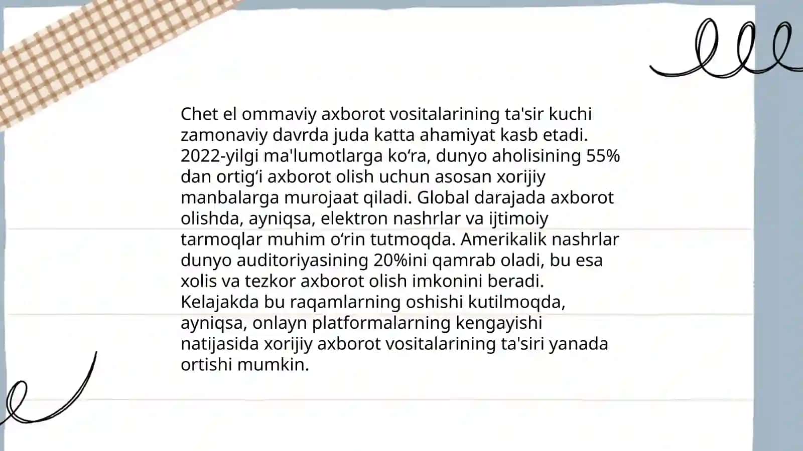 Xorijiy ommaviy axborot vositalarining media makondagi örni 3