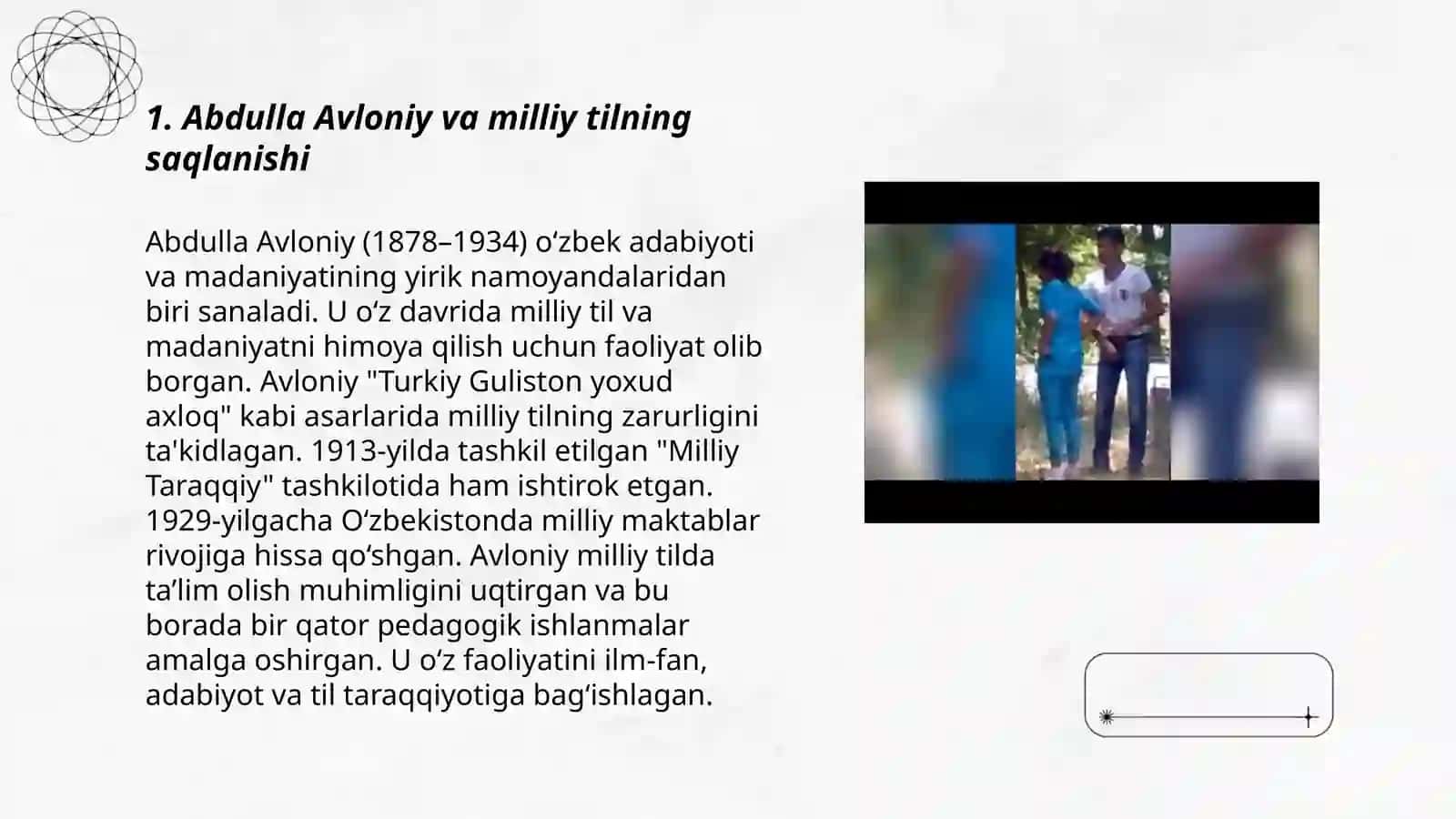 Abdulla Avloniy “ Milliy tilni saqlash “haqida 3