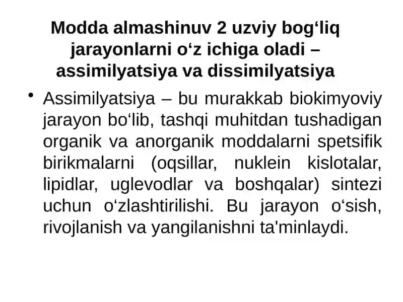 Bioenergetika va metabolizm. Limon sikli. 3
