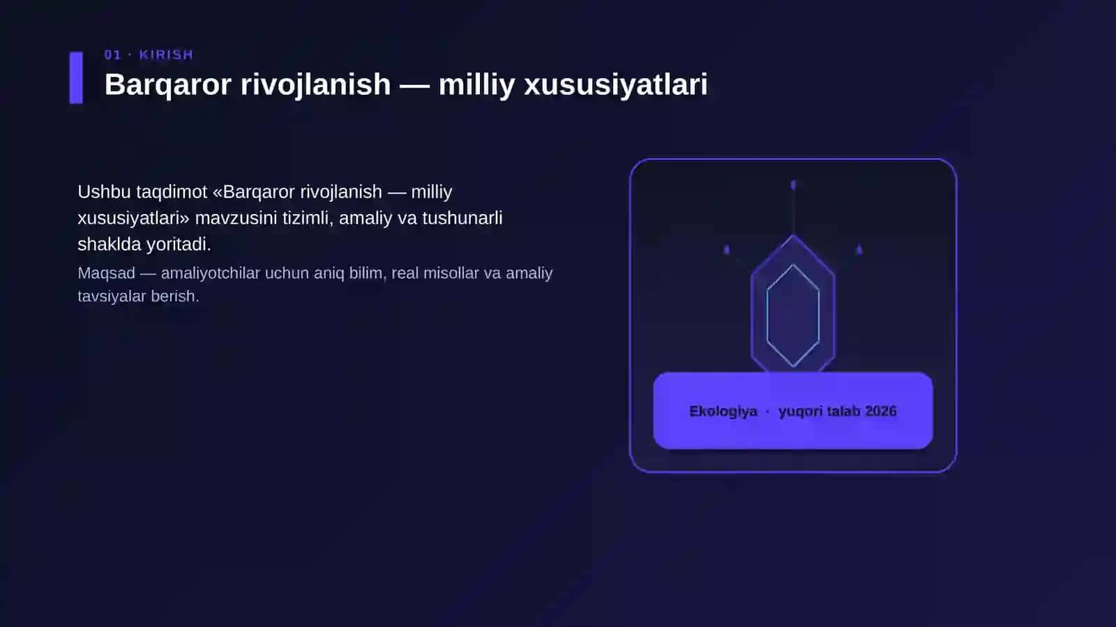 Barqaror rivojlanish — milliy xususiyatlari 3