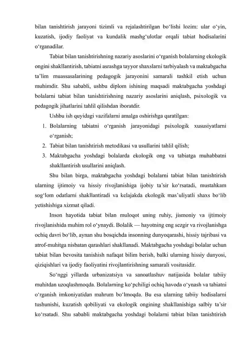 Maktabgacha Yoshdagi Bolalarni Tabiat Bilan Tanishtirishning Nazariy Asoslari 3