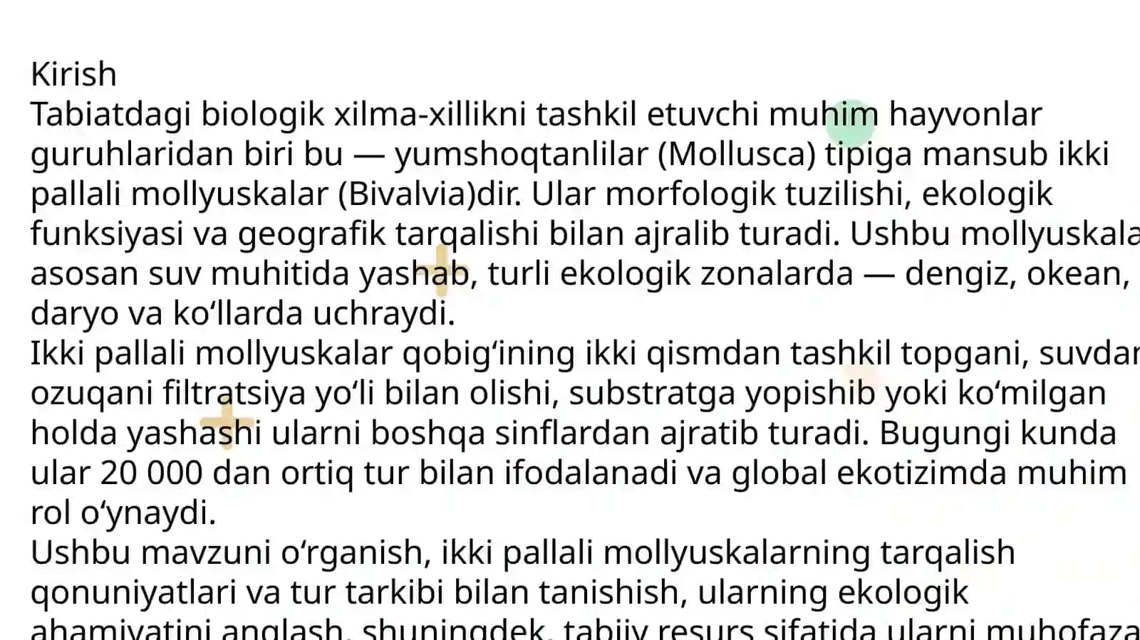 Ikki pallalimolyuskalarning hududiy tarqalishi 3