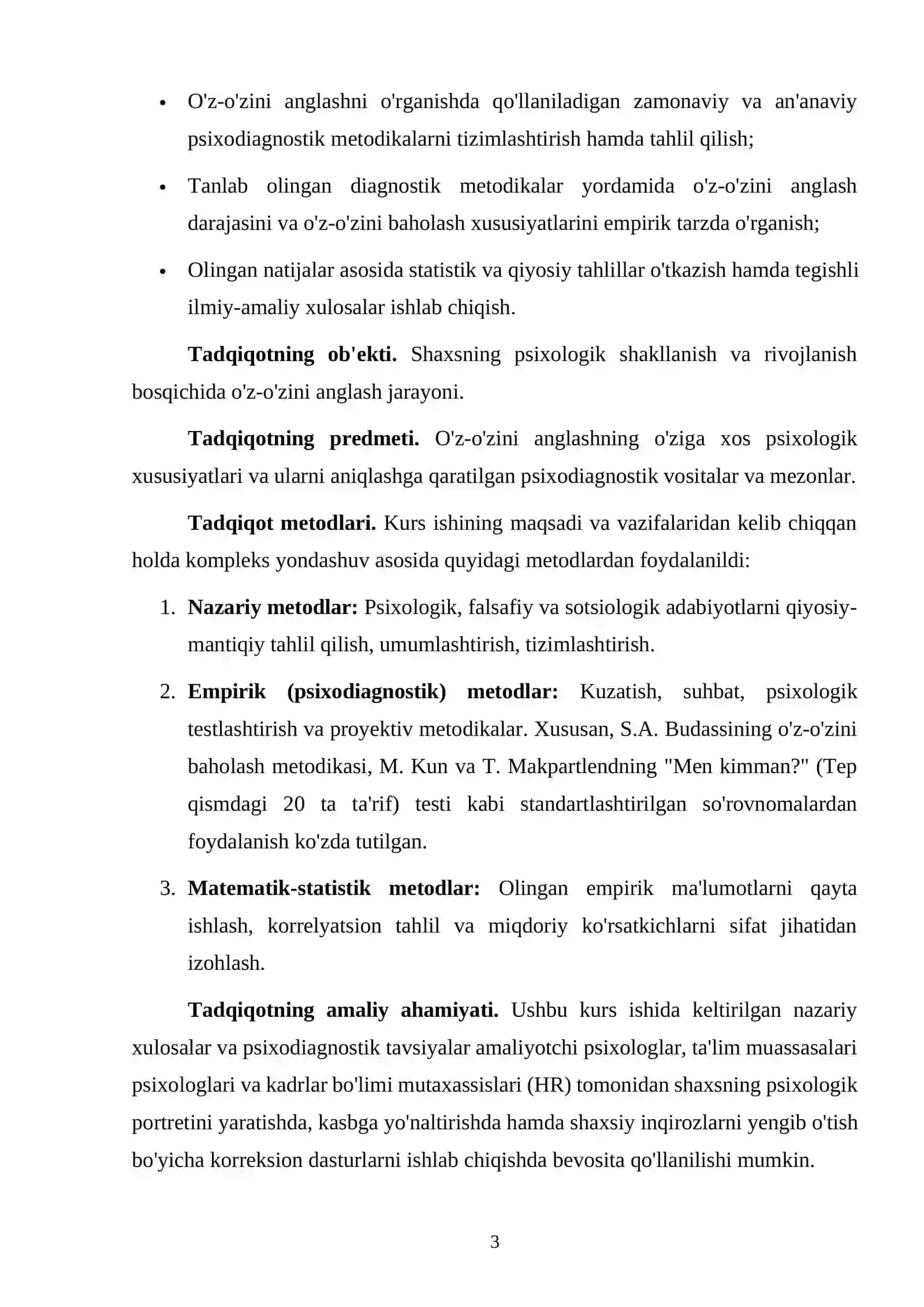O’z-o’zini anglash psixodiagnostika ob’ekti sifatida 3