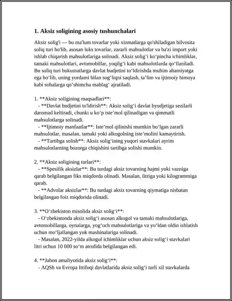 AKSIZ SOLIG'INI HISOBLASH VA BUDJETGA O'TKAZISH TARTIBI 3