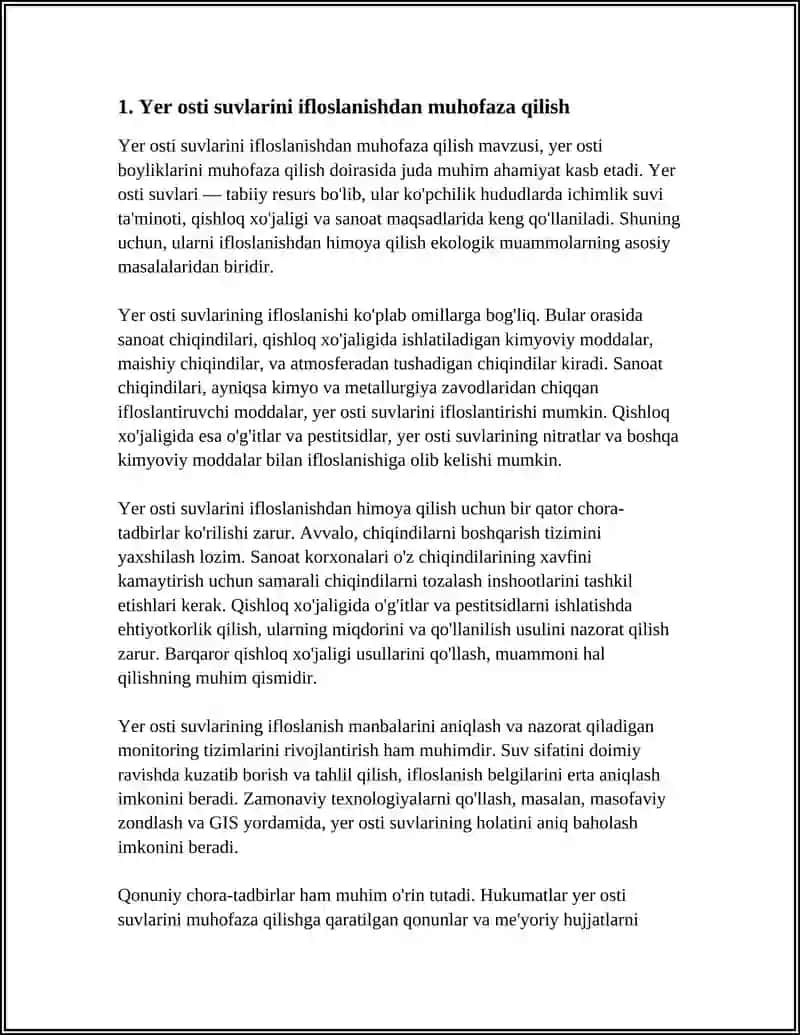 Yer osti boyliklarini muhofaza qilish 3