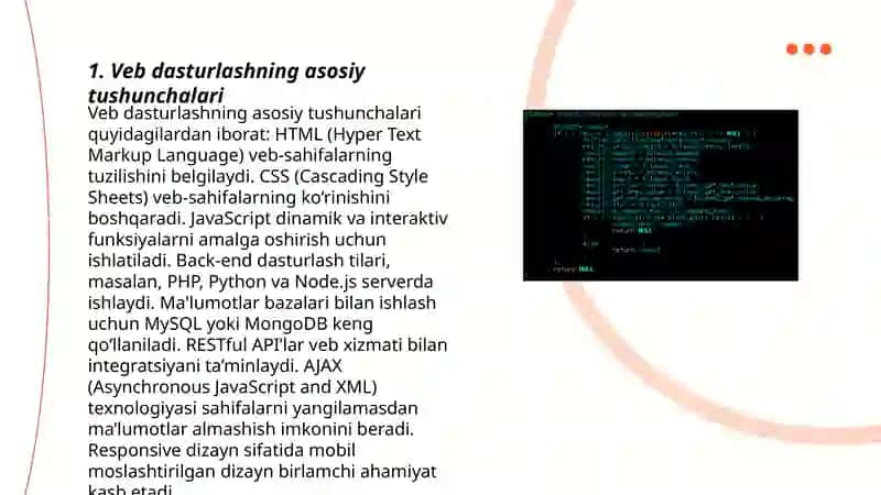 Web dasturlashda asoslangan amaliy tizimlar 3