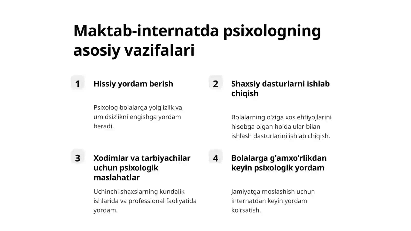 Turarjoymuassasalarida psixologning ishva mazmuni 3