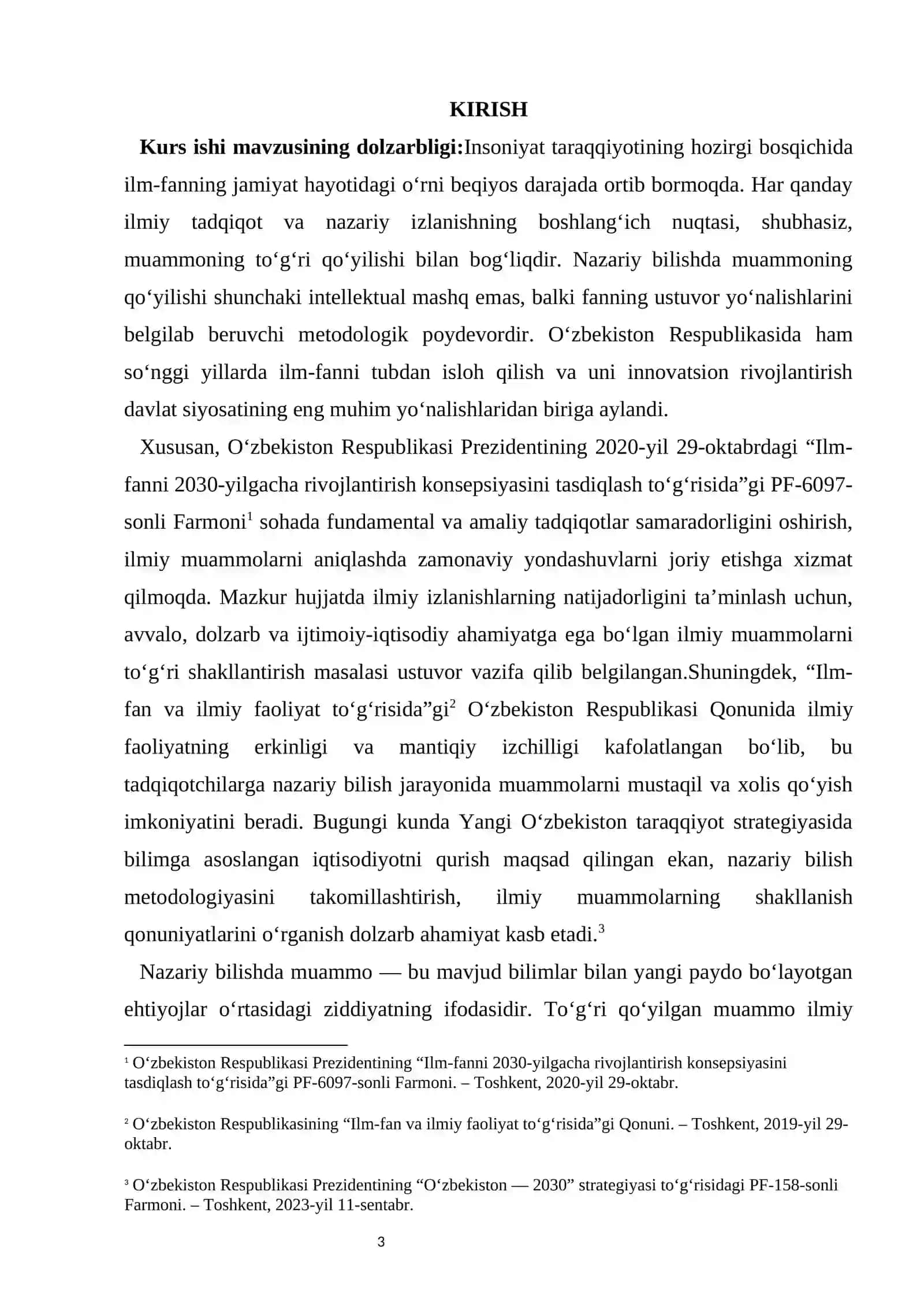 Nazariy bilishda muammoning qo‘yilishi 3
