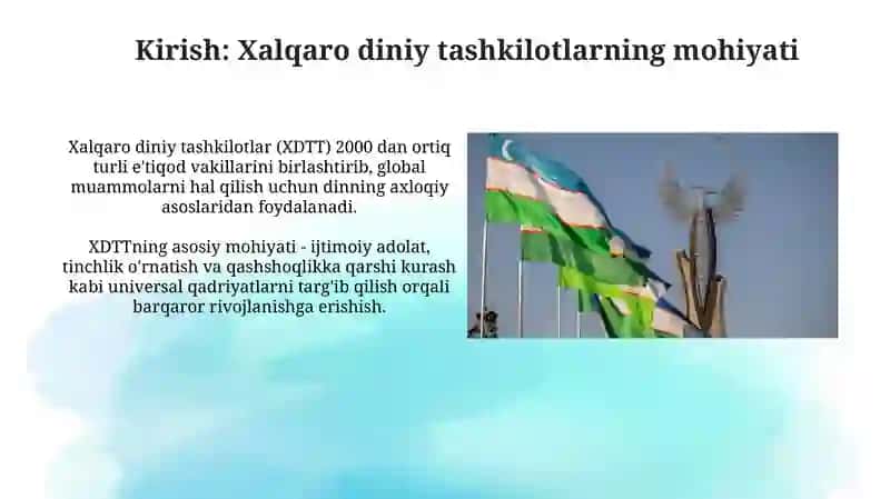 Xalqaro diniy tashkilotlarning faoliyati 3