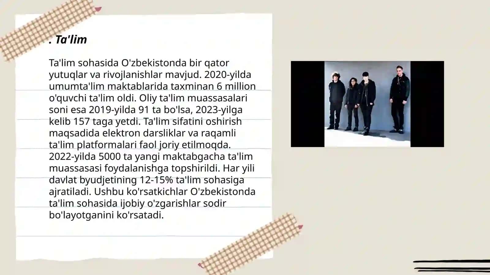 Ta'lim yutuqlari va rivojlanishi 3