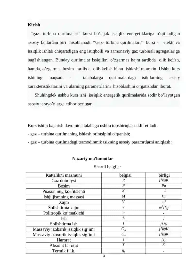 Gaz-Turbina Qurilmalari Kurs ishi 3