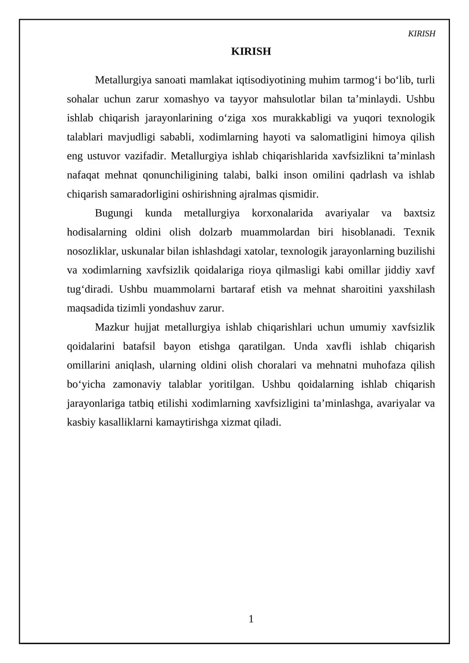 METALLURGIYA ISHLAB CHIQARISHLARI UCHUN UMUMIY XAVFSIZLIK QOIDALARI 3