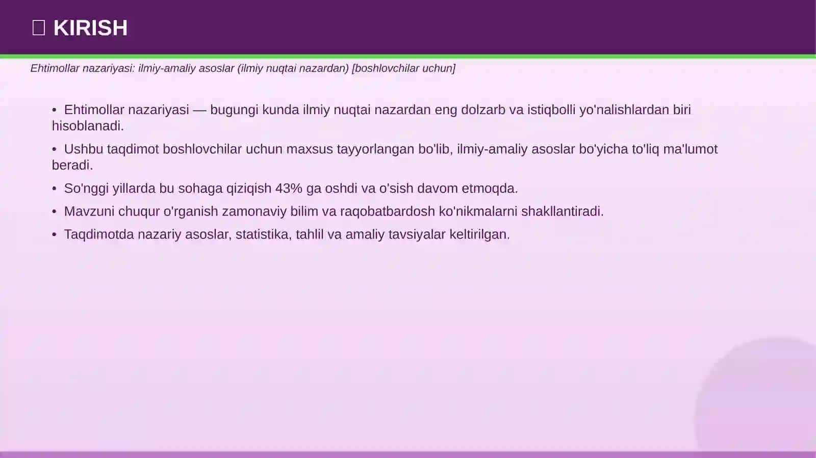 EHTIMOLLAR NAZARIYASI 3