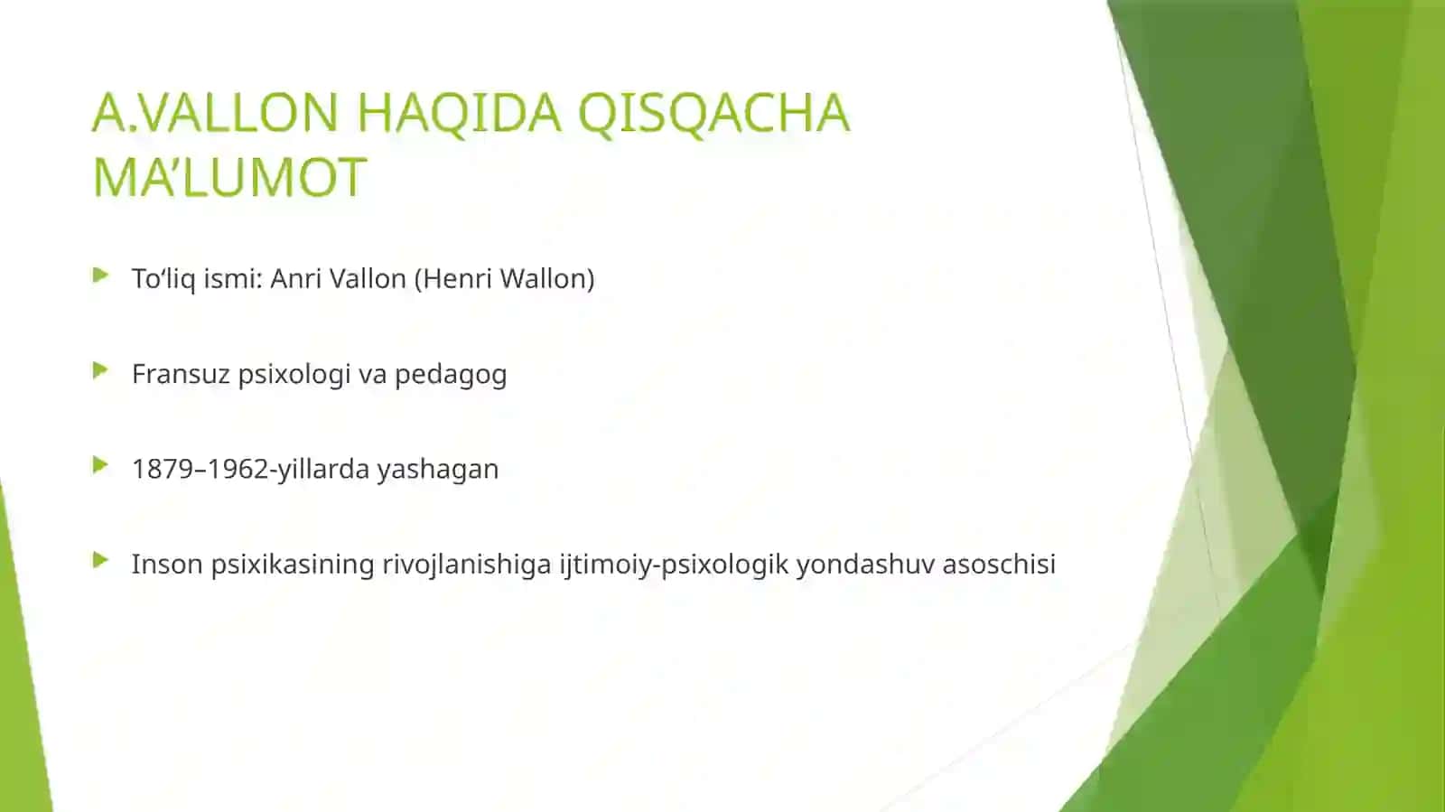 A.VALLON TADQIQOTLARIDA BOLA RIVOJLANISHINING O’ZIGA XOS XUSUSIYATLARI 3