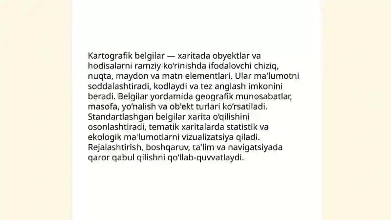 KARTAGRAFIK BELGILAR VA ULARNI QULLANISHI 3