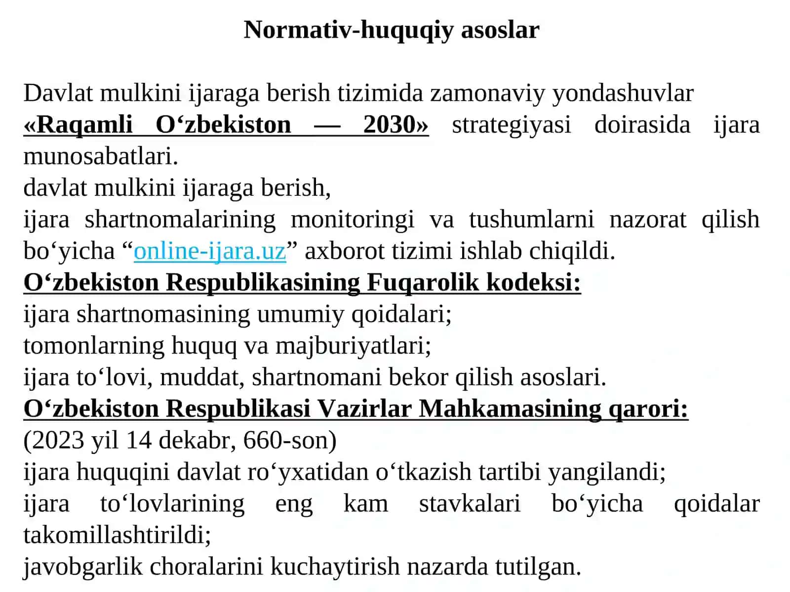 Ijara munosabatlari 3