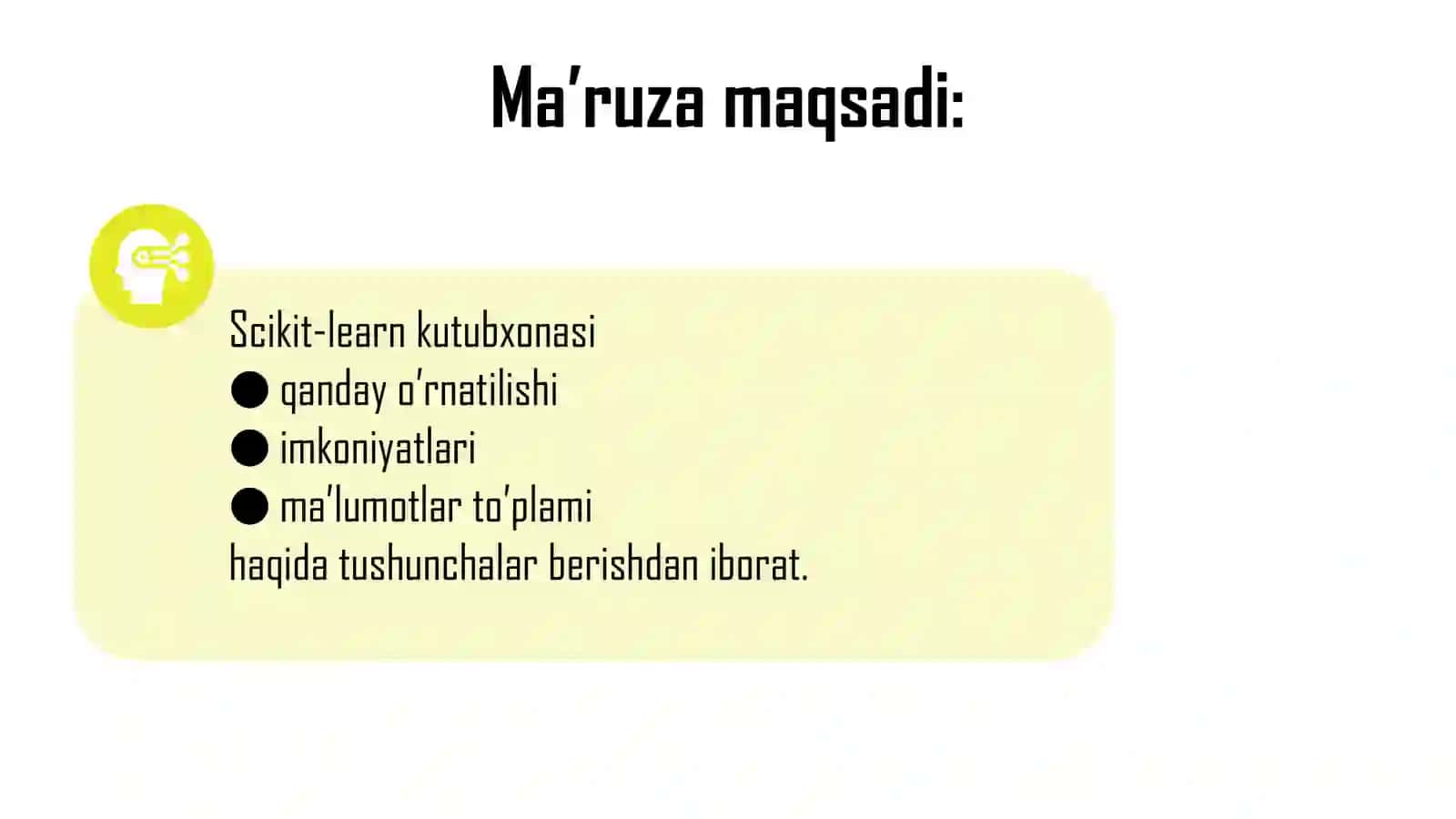 Pythonning scikit-learn kutubxonasi imkoniyatlari 3