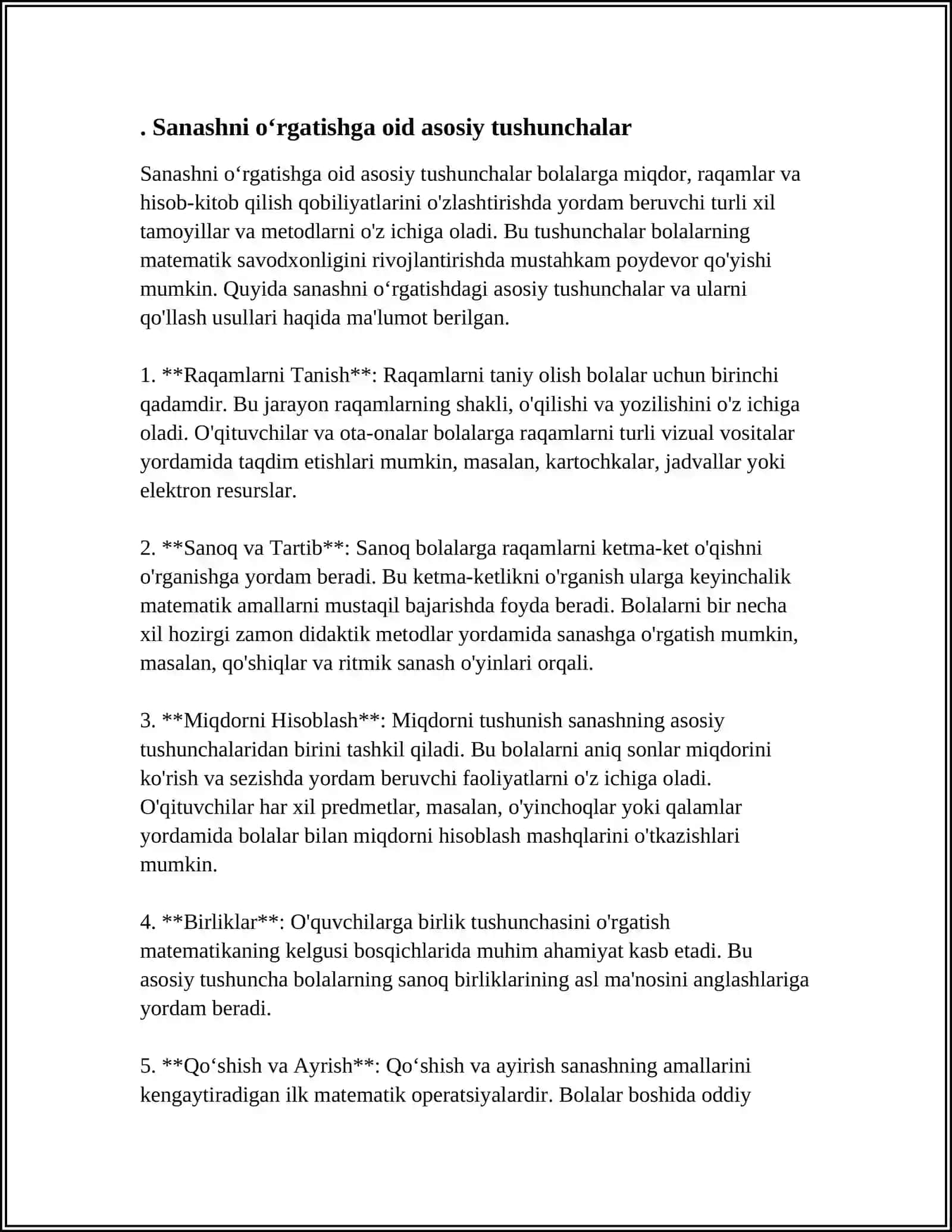 SINF MATEMATIKA DARSLARIDA NARSALARNI SANASH YORDAMIDA ODDIY ARIFMETIK MASALALAR YECHISHNI OʻRGATISH METODIKASI 3