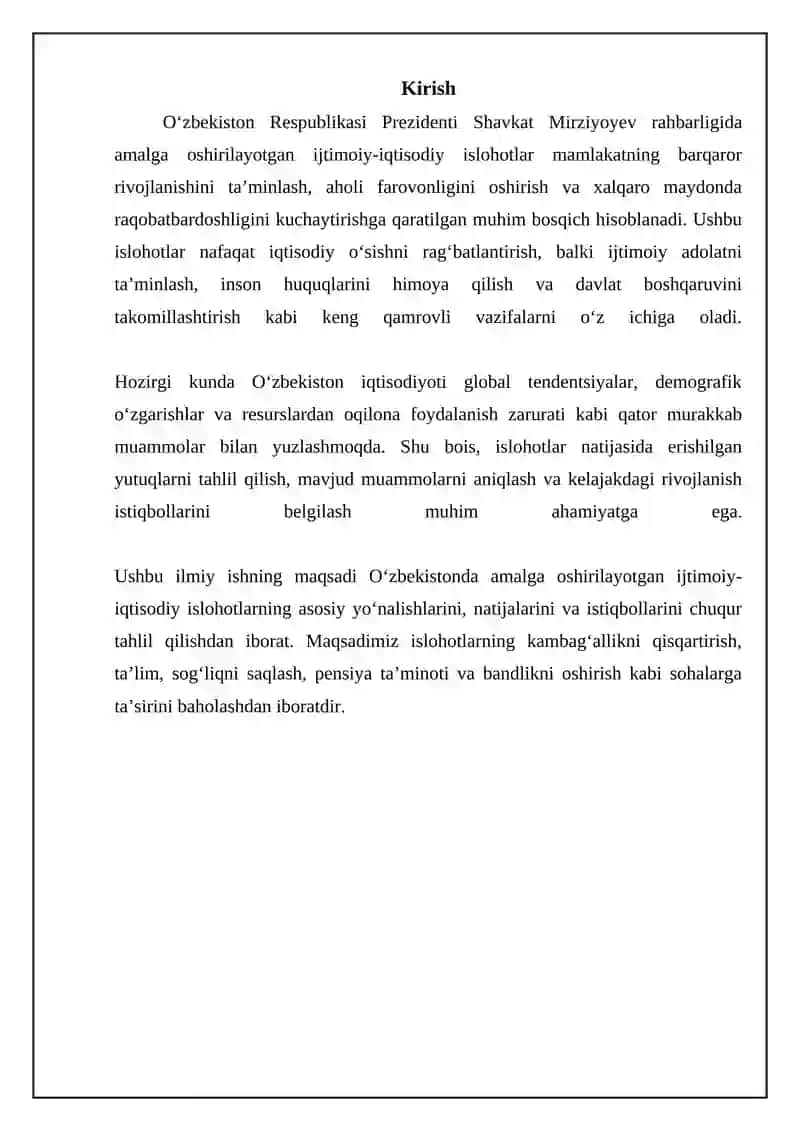 Yangi O’zbekistondagi ijtimoiy-iqtisodiy islohotlar 3