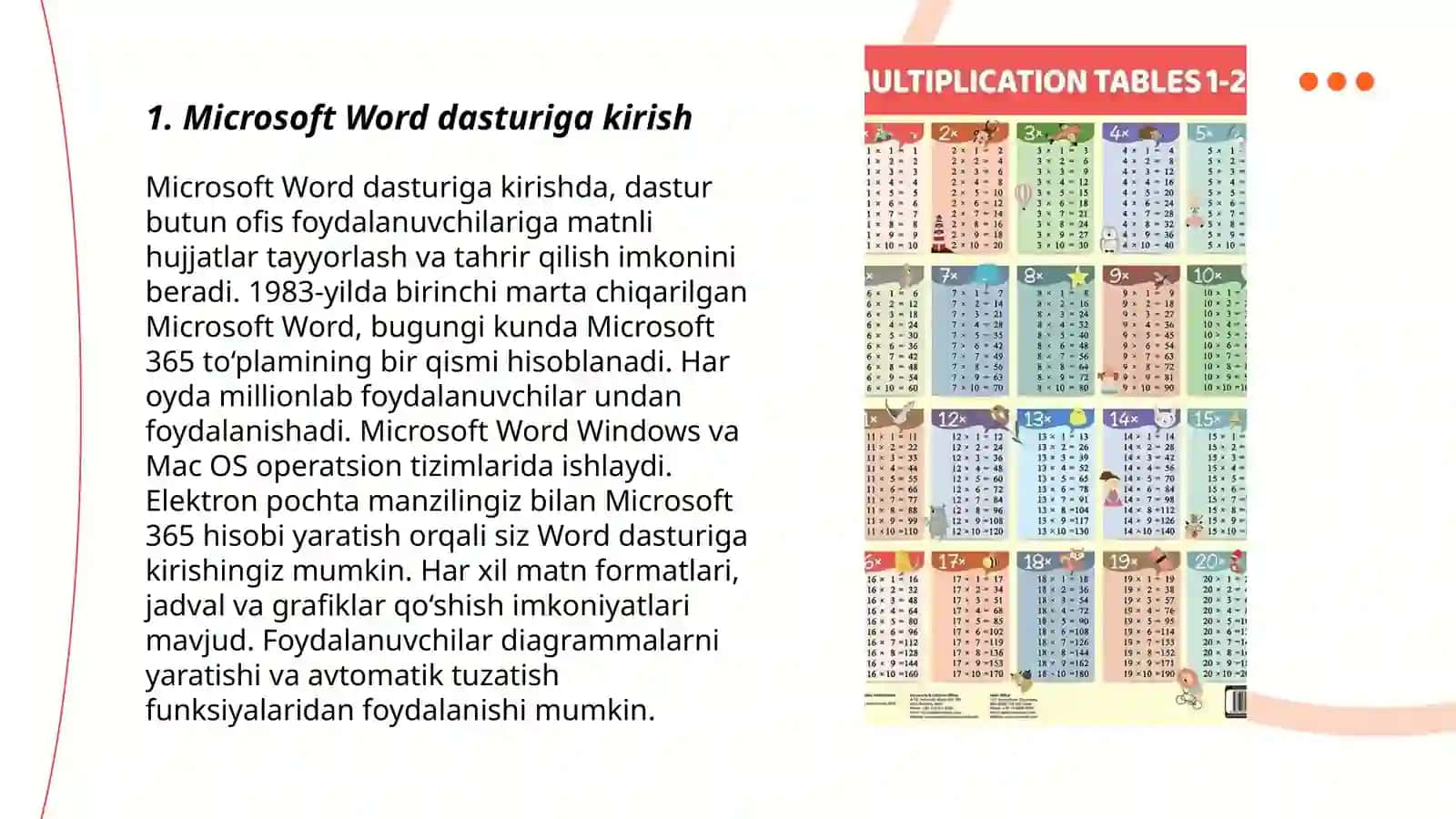 Microsoft Word dasturiga kirish 3