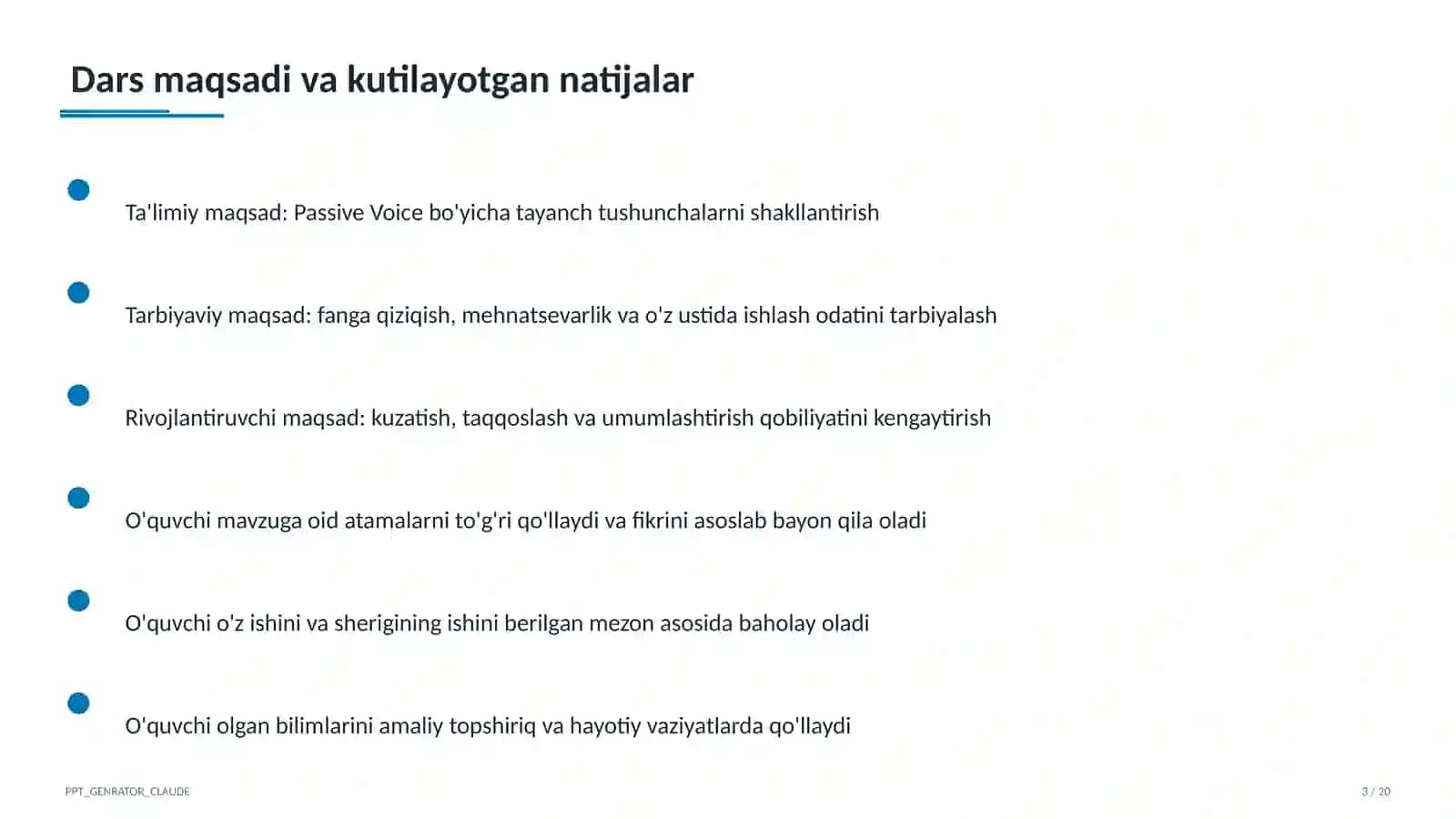 Passive Voice (9-sinf) 3