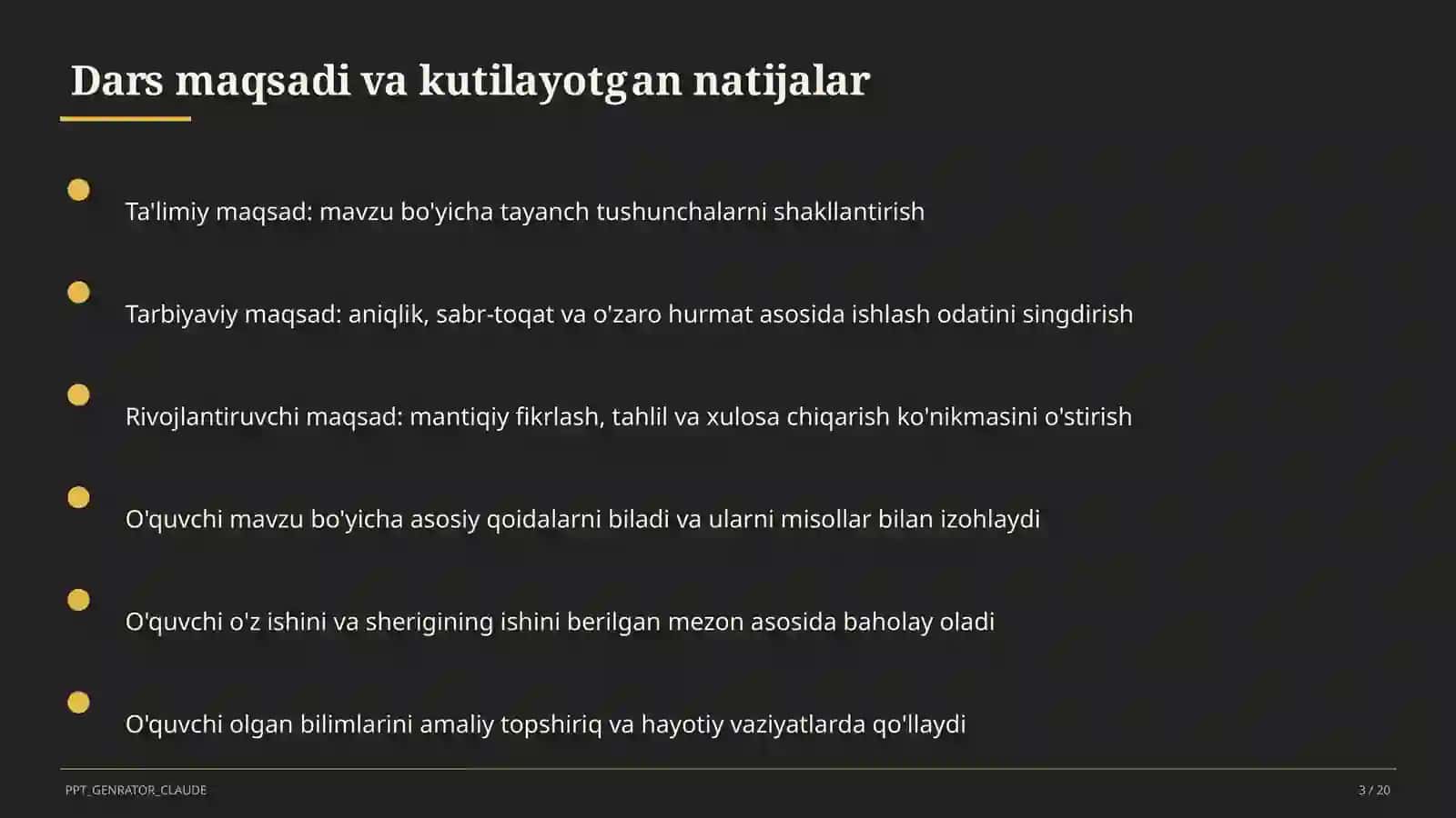 Ona tili (5– 11) — metodik birlashma uchun 3