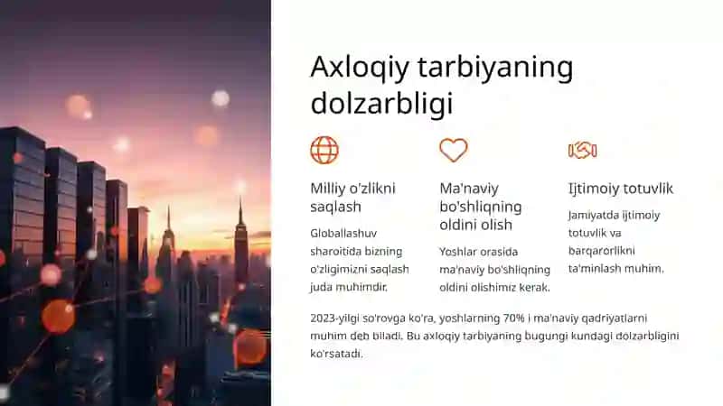 O'zbekiston yoshlarining diniy manbalardagi axloqiy tarbiyaga oid g'oyalarni o'rganishning ahamiyati 3