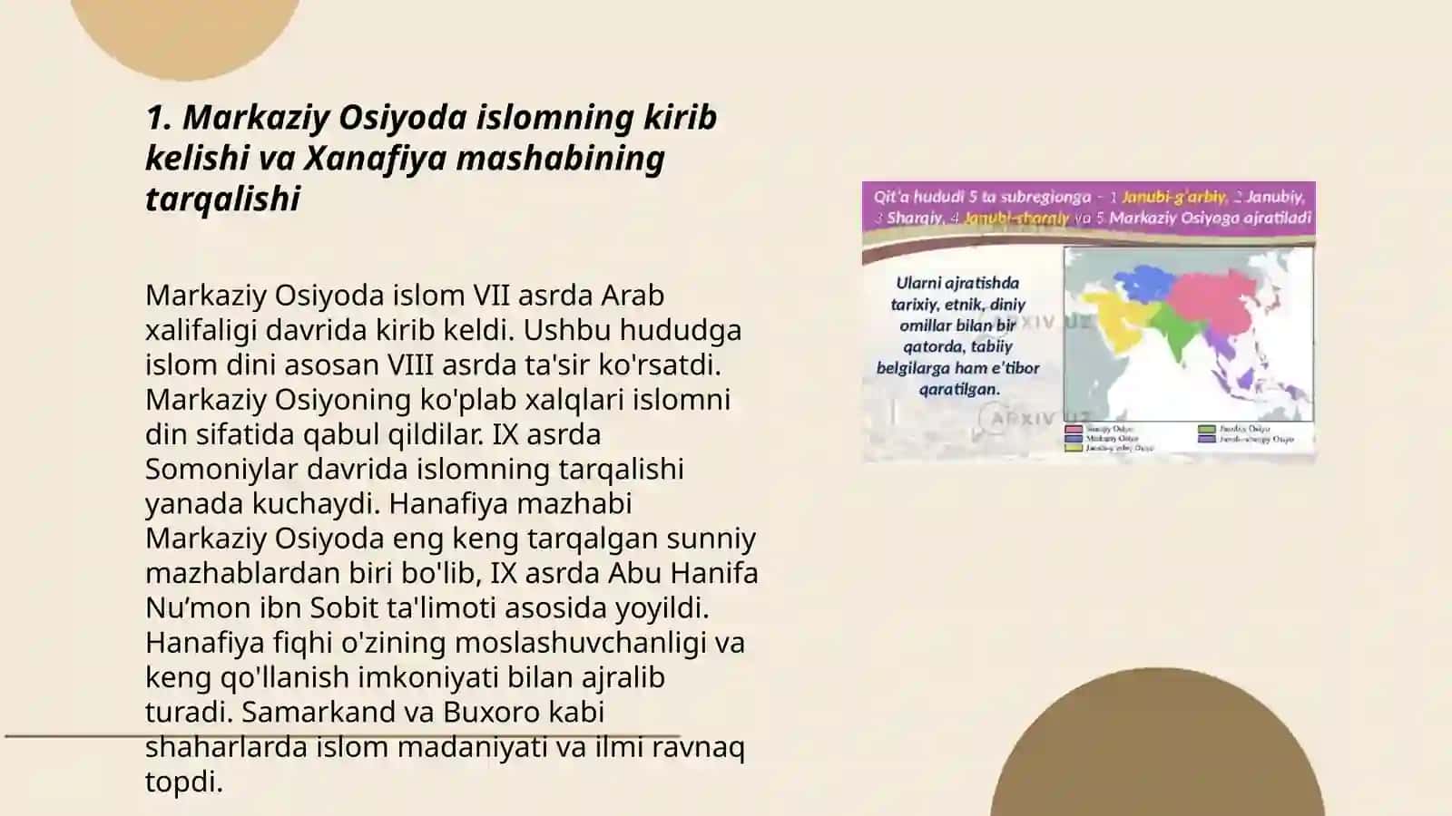 Xanafiya mashabining o'rni 3