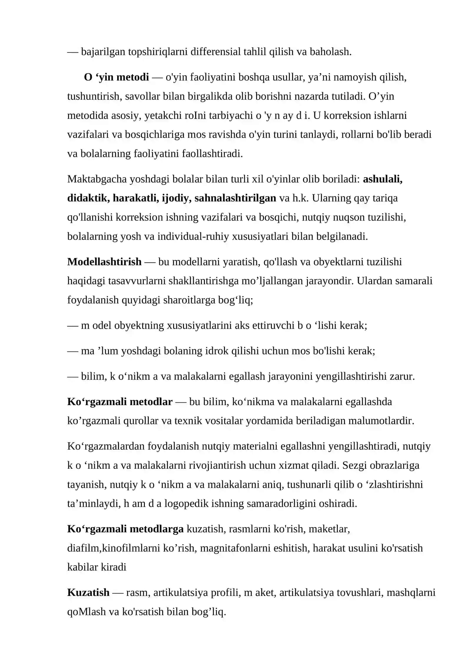 Logopedik ish jarayonida umumiy va maxsus metodlar 3