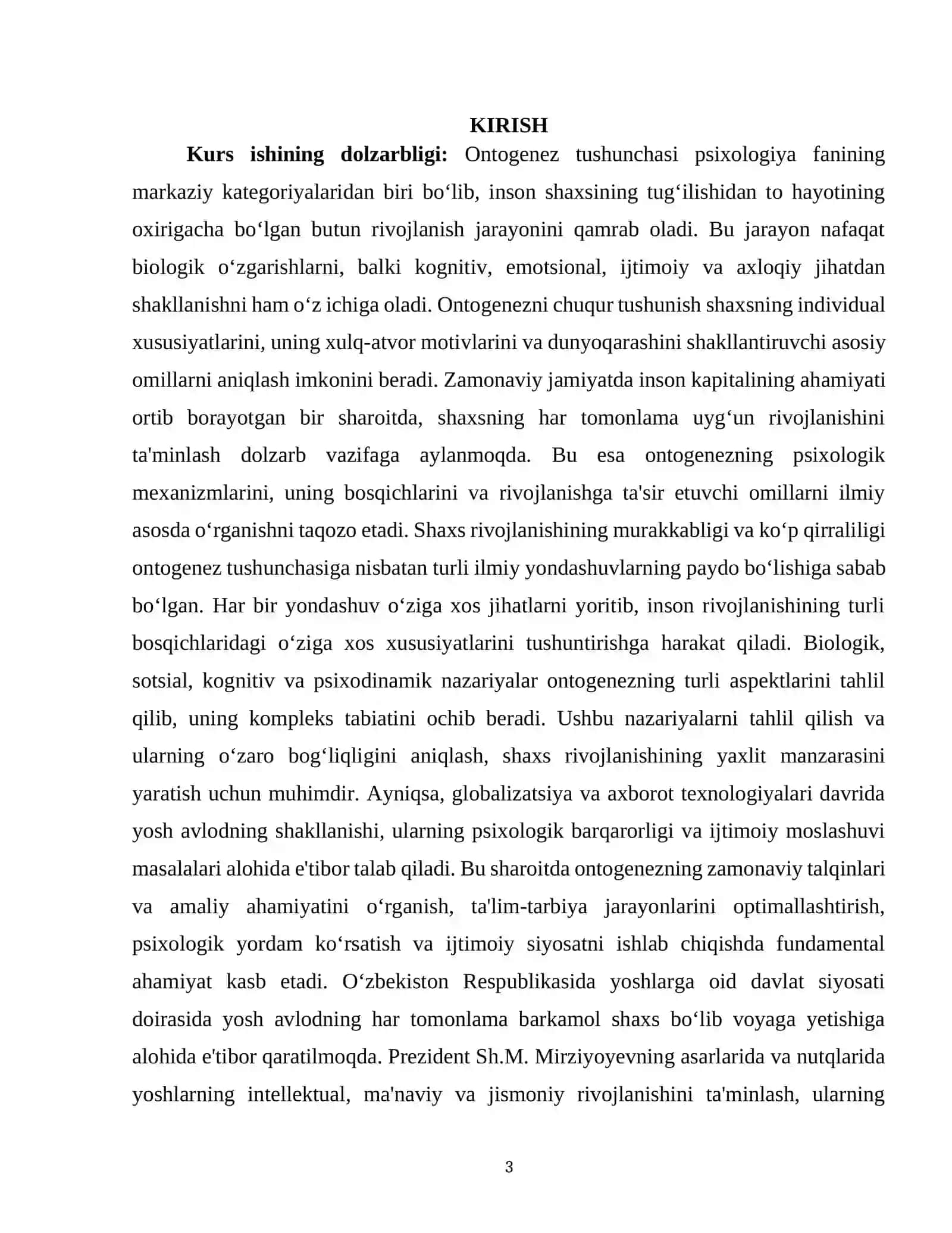 ONTOGENIZ PSIXOLOGIYASI FANIDAN ONTOGENEZ TUSHUNCHASINING PSIXOLOGIK MAZMUNI VA ILMIY TALQINLARI 3