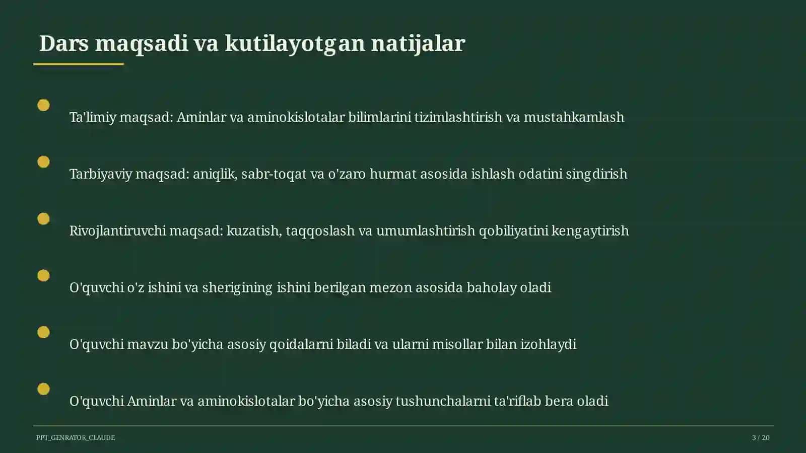 Aminlar va aminokislotalar (11-sinf) 3