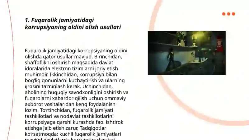 Korupsiyaga qarshi kurashish fuqarolik jamiyatini asosiy sharti 3