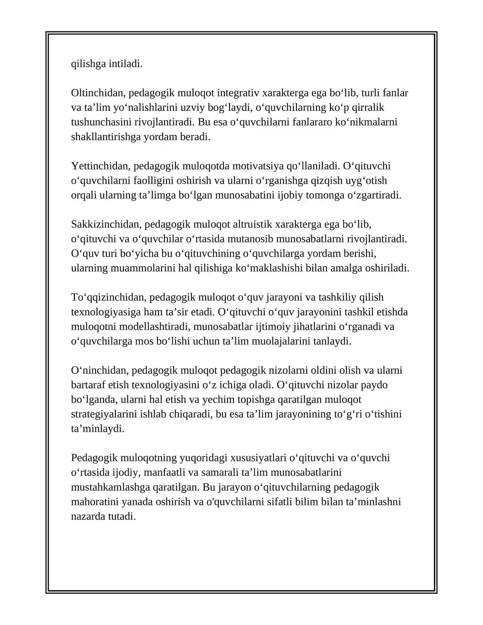 PEDOGOGIK MULOQOT TIZIMI VA UNI TASHKIL ETISH TEXNOLGIYASI 3