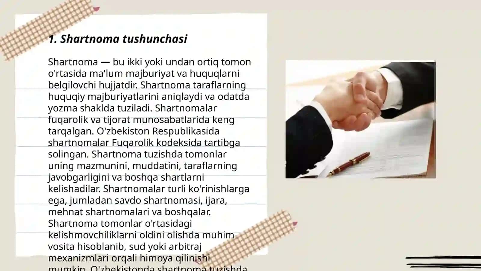 Shartnomaning o'ziga xos xususiyatlari 3